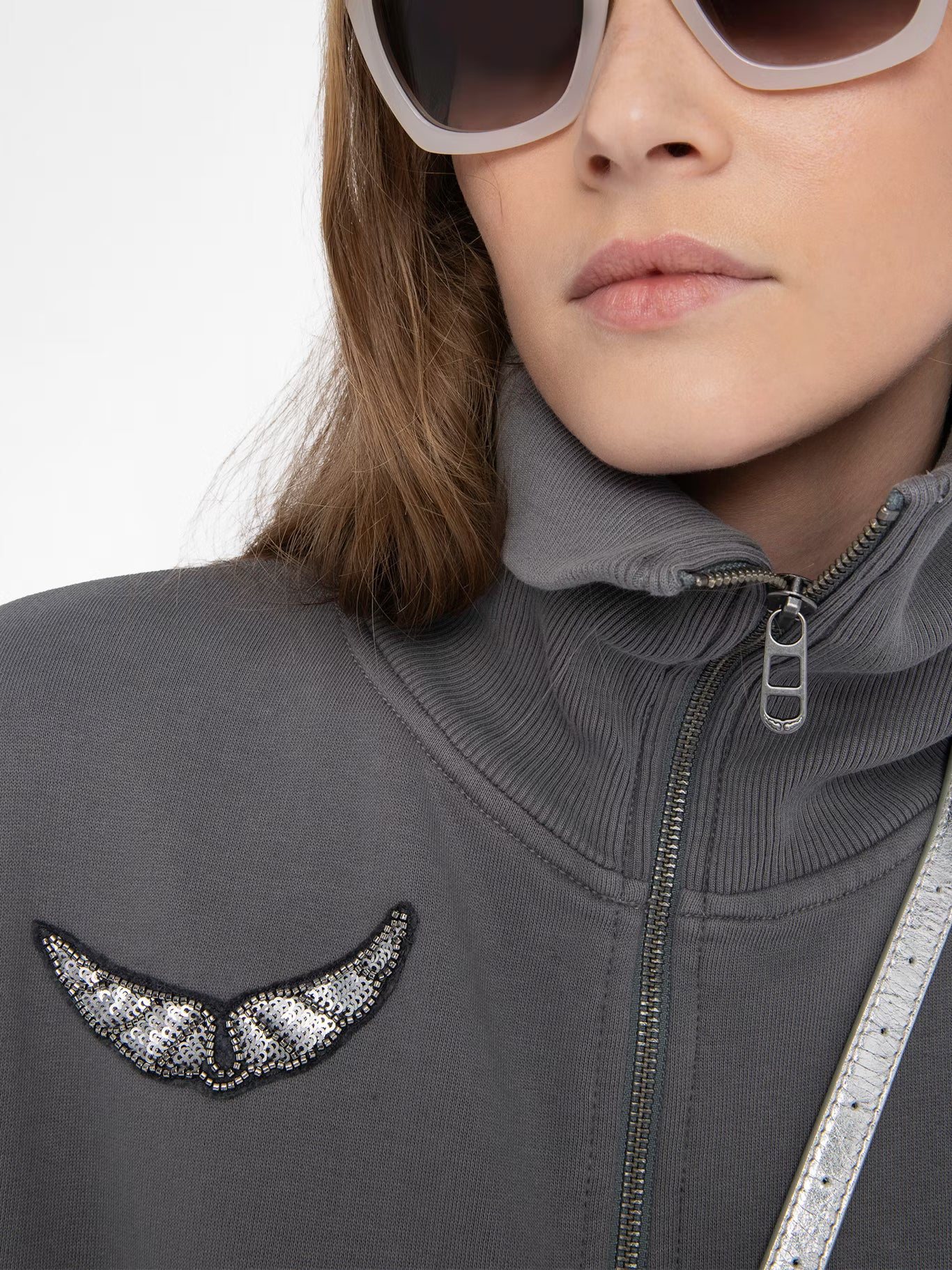MILLY ZIP MO EMBROIDERY WINGS