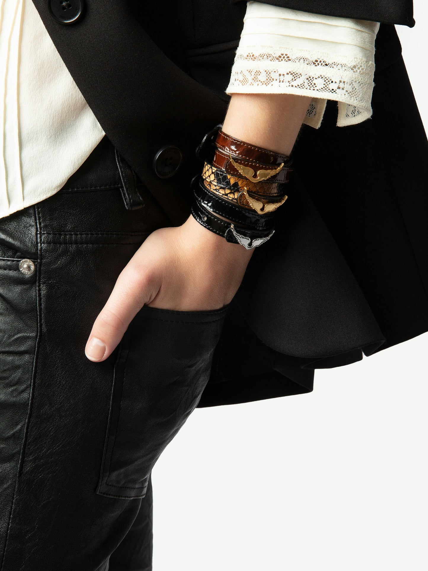 ROCK CROCO LEATHER BRACELET