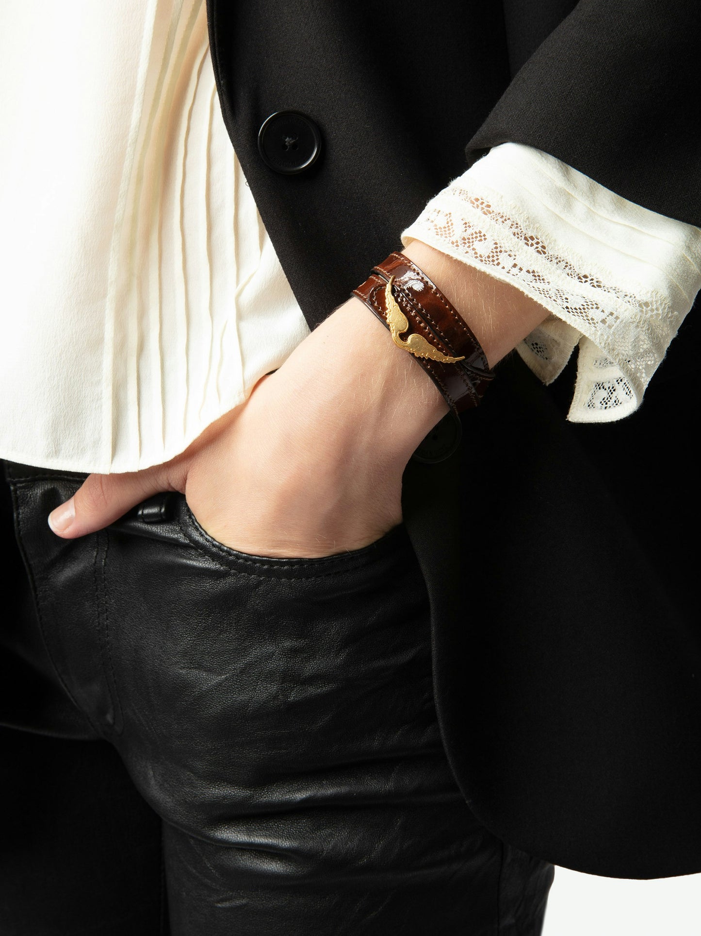 ROCK CROCO LEATHER BRACELET