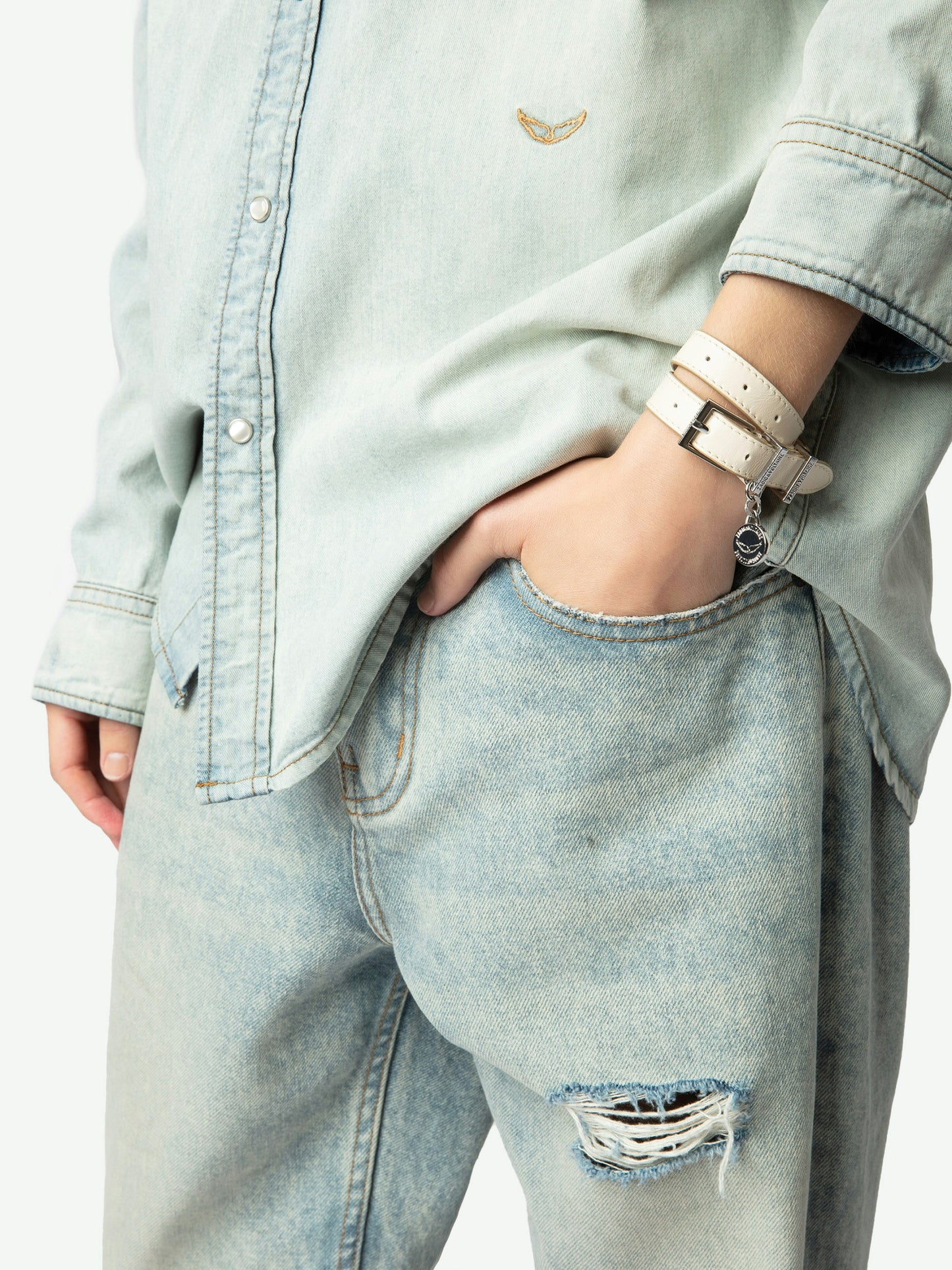 SUNNY LEATHER DOUBLE BRACELET