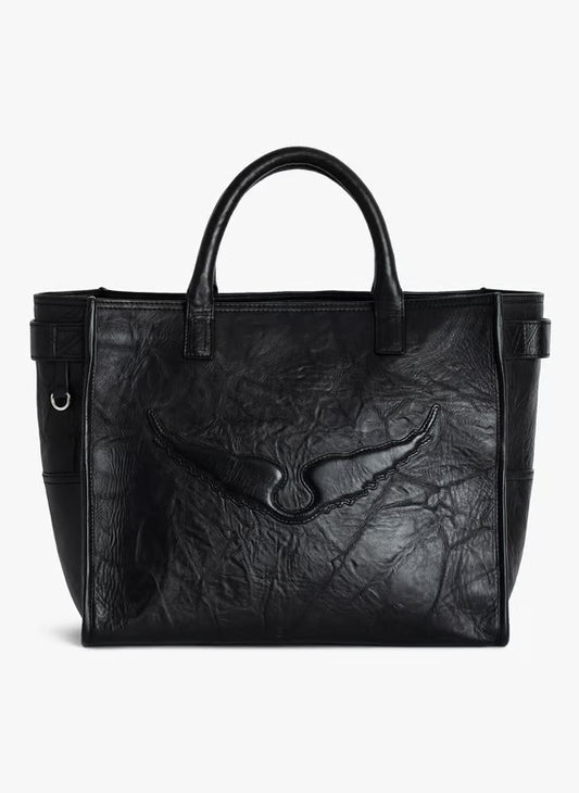 ANGEL TOTE WINGS COW BURNISH