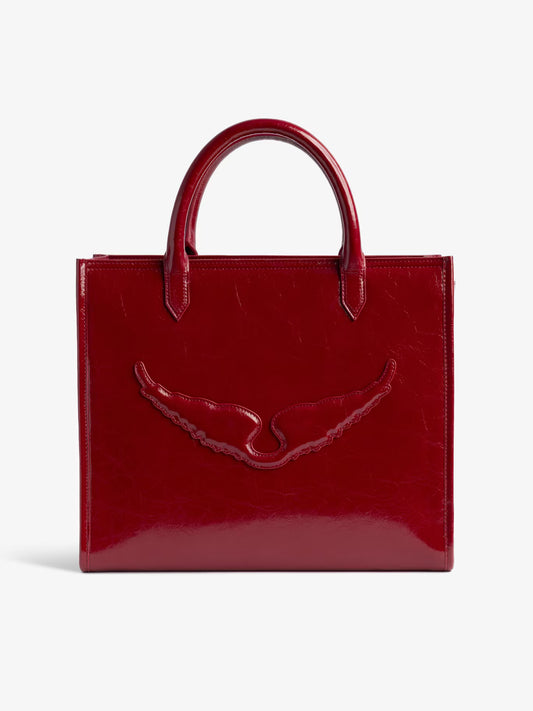 ANGEL TOTE WRINKLED PATENT
