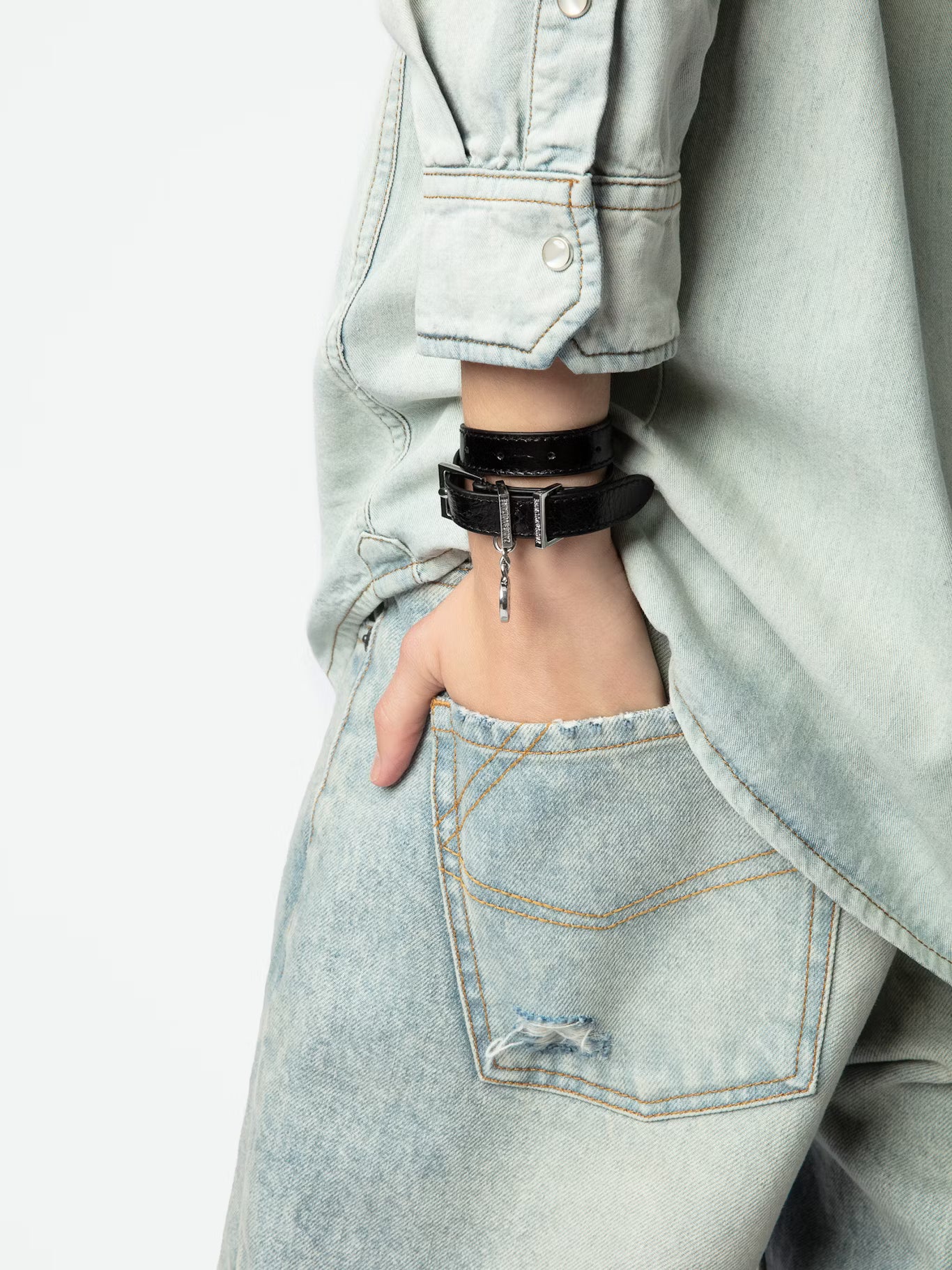 SUNNY LEATHER DOUBLE BRACELET