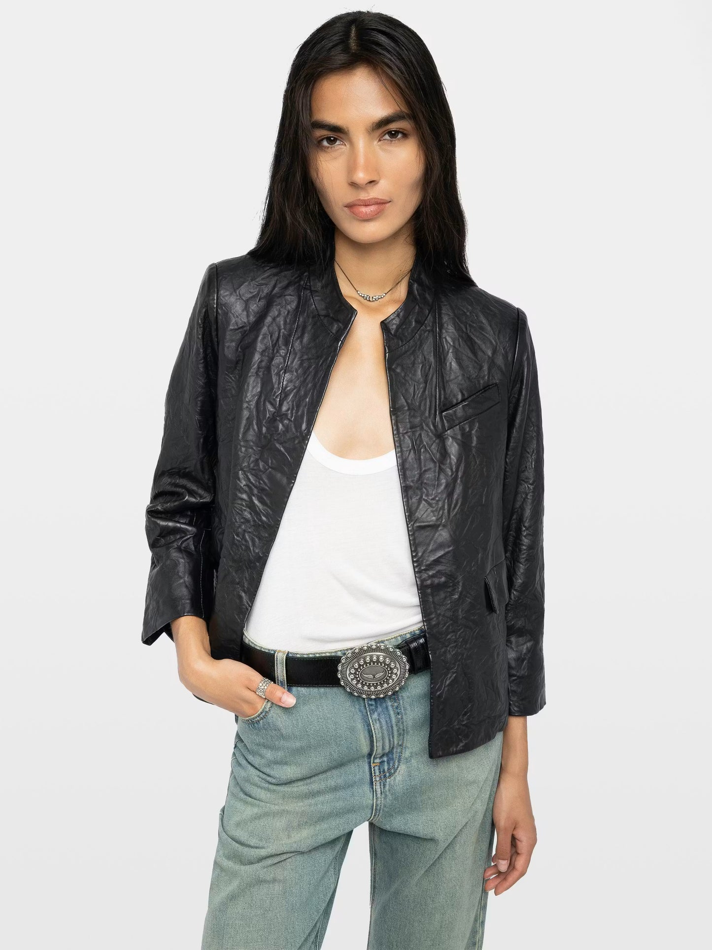 VERYN CUIR FROISSE