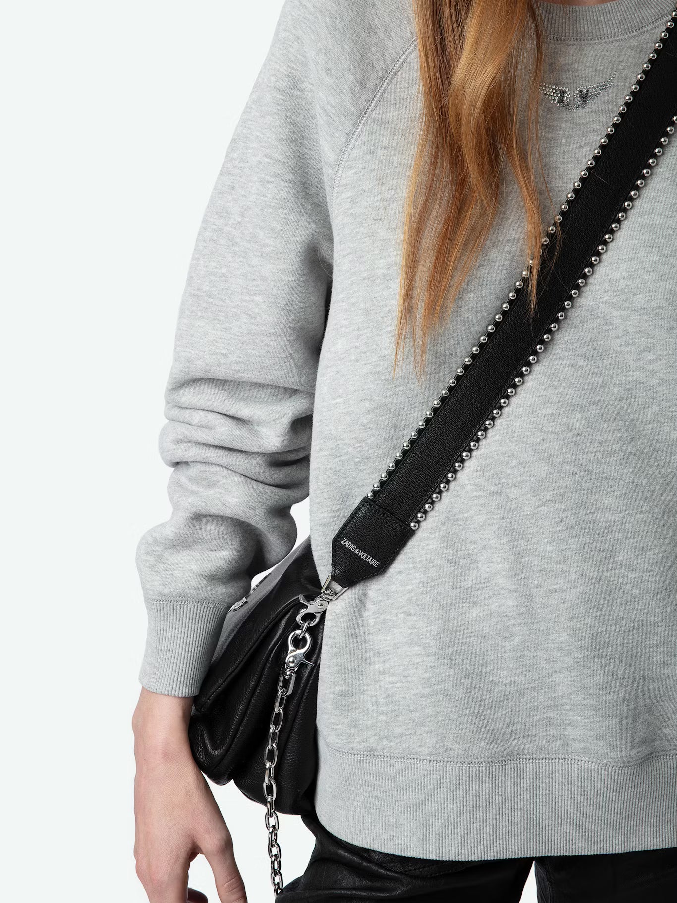 STRAP GRAINED LEATHER   STUDS