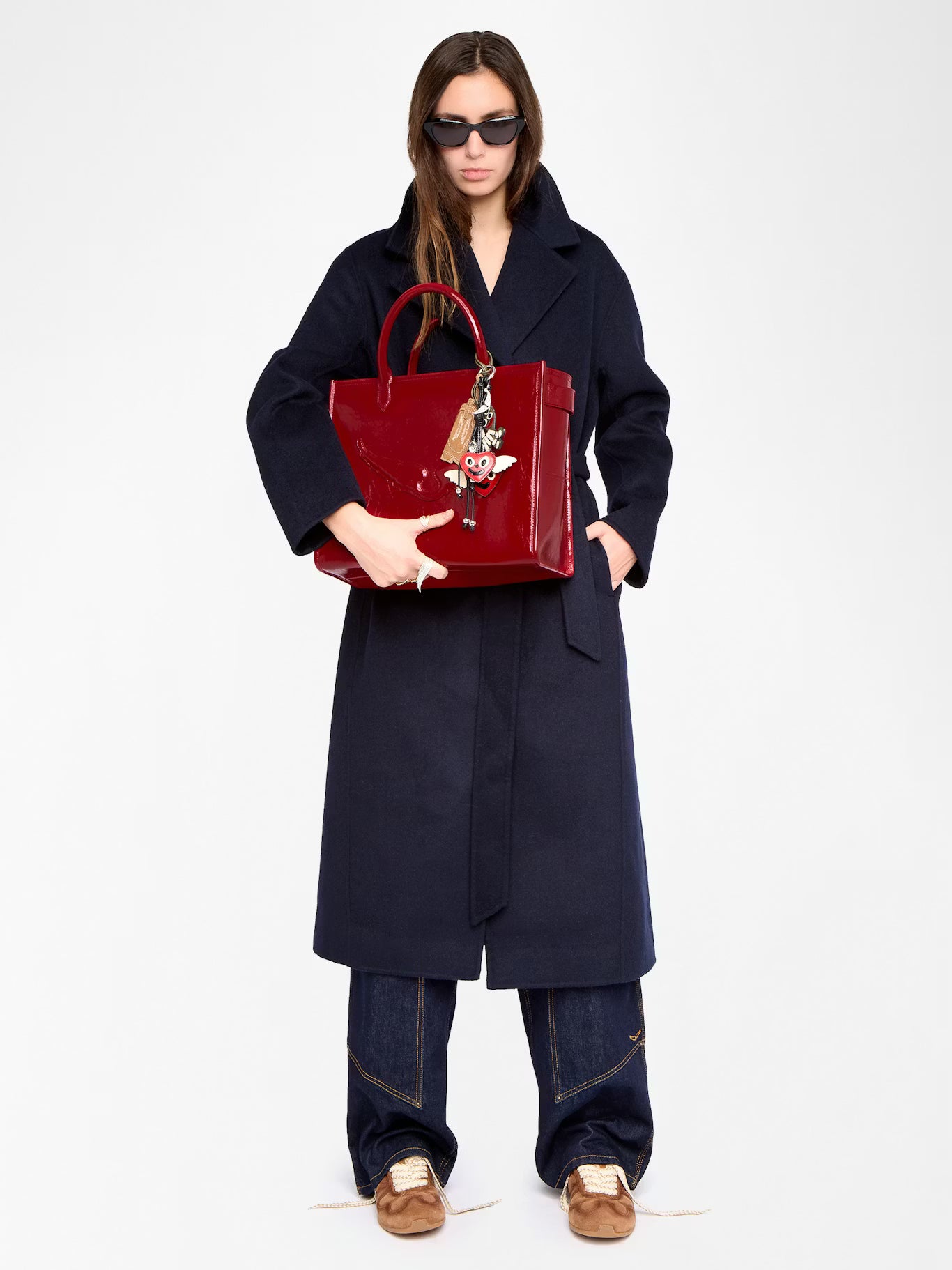 ANGEL TOTE WRINKLED PATENT